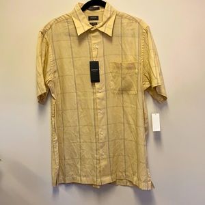 New Arrow Classic fit Yellow Men’s Sort Sleeve Shirt/Size:M
